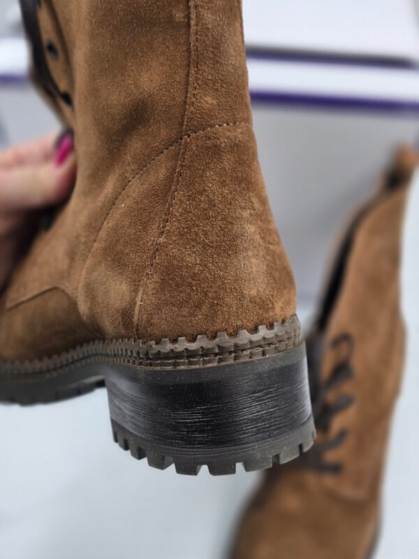 Damskie botki zamszowe brązowe wiązane ANDRE R.41 AN73R