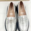Damskie czółenka skórzane srebrne Bronx loafers R.37 BR83F