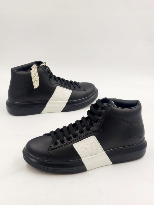 Sneakersy skórzane wysokie GUESS SOLERNO czarne R.43 GU83d