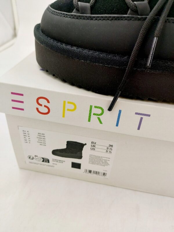 Damskie śniegowe czarne Cow leather Esprit R.36 ES6S