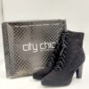 Damskie Botki na obcasie czarne CITY CHIC R.41 CH53D