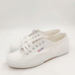 Tenisówki białe wiązane SUPERGA R.45 SU66L