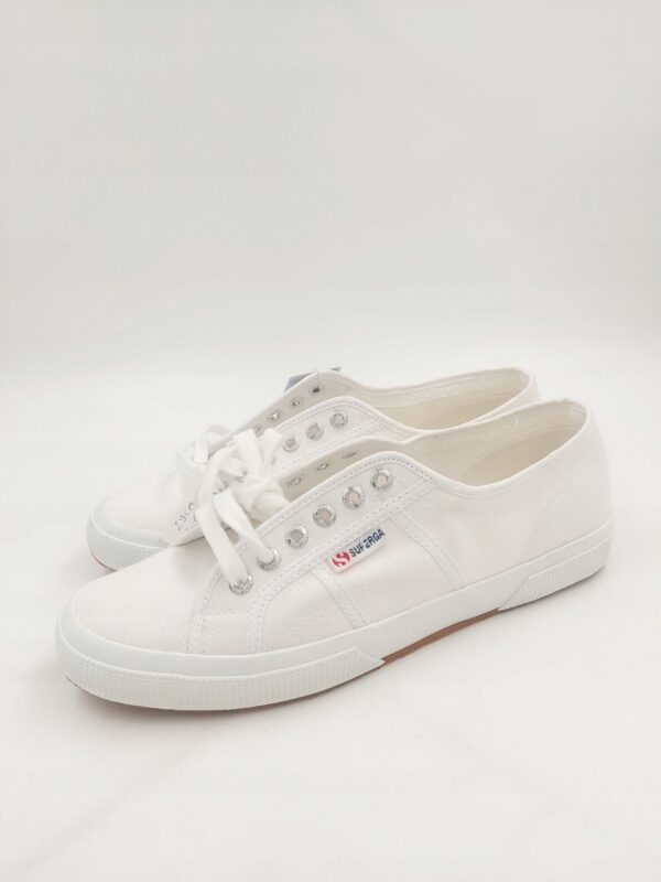 Tenisówki białe wiązane SUPERGA R.45 SU66L