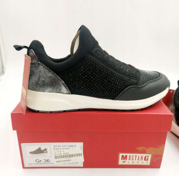 Buty damskie Sneakersy czarne Mustang R,36 MU62S