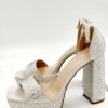 Sandały na obcasie srebrne Steve Madden R.41 ST4S