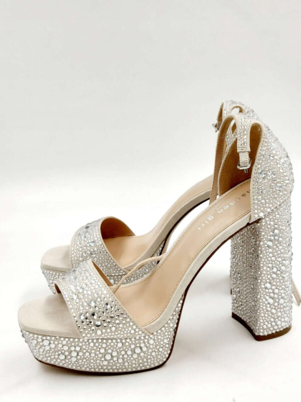 Sandały na obcasie srebrne Steve Madden R.41 ST4S