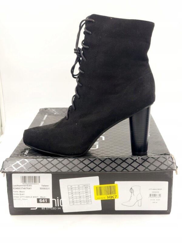 Damskie Botki na obcasie czarne CITY CHIC R.41 CH53D