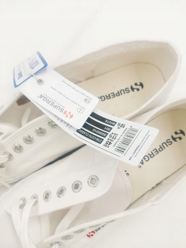 Tenisówki białe wiązane SUPERGA R.45 SU66L