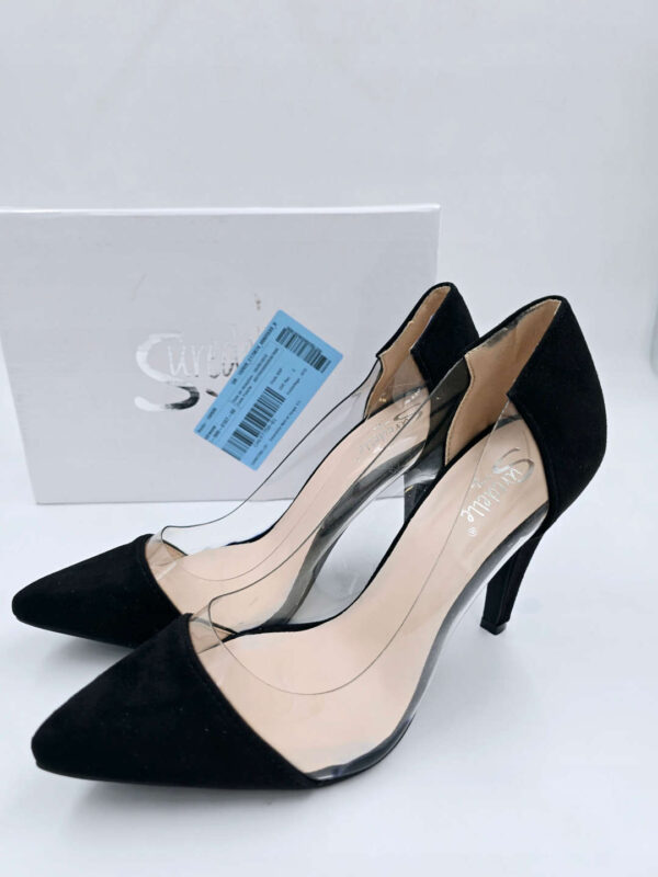 Damski szpilki czarne czółenka na obcasie Suredelle R.38 su76