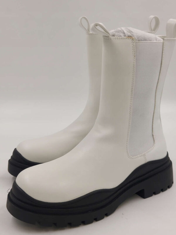 DeeZee botki białe na platformie R.40 DE43S