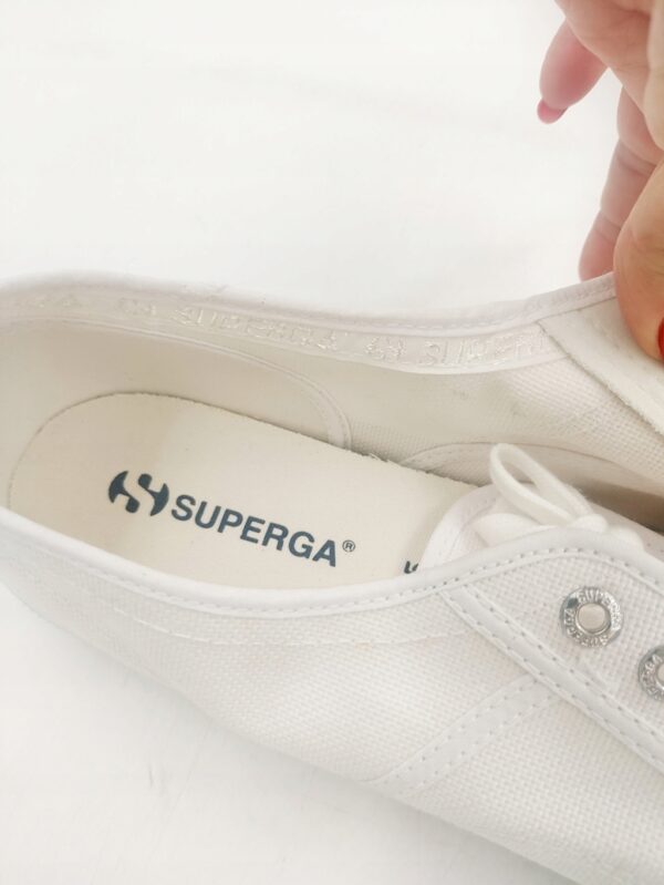 Tenisówki białe wiązane SUPERGA R.45 SU66L