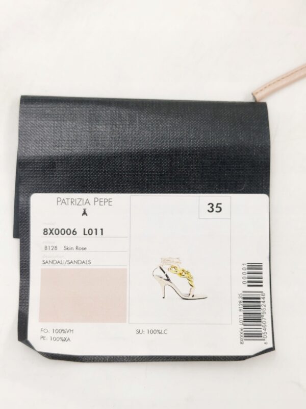 Sandały na obcasie złote skórzane Patrizia Pepe Pink R.35 PA8F