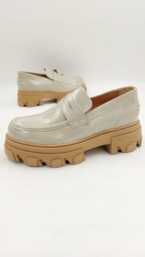 Mokasyny BIANCO Loafersy skórzane szare R.36 BI8M