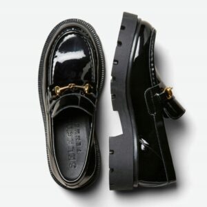 Damskie skórzane lakierowane mokasyny loafersy SELECTED FEMME R.41 SE43E