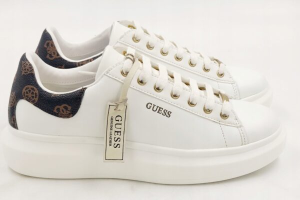 Buty damskie Sneakersy białe skórzane GUESS SOLERNO  R.37