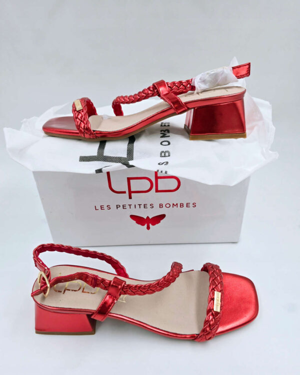Damskie sandały na małym obcasie metaliczne LPB Les Petites R.37 LP95