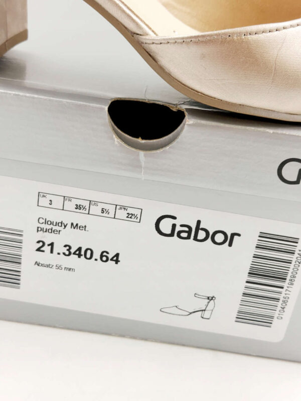 Czółenka na obcasie złote GABOR R.36 GA62S