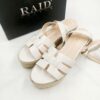 Białe sandały espadryle na koturnie RAID Wide R.40 RA63F