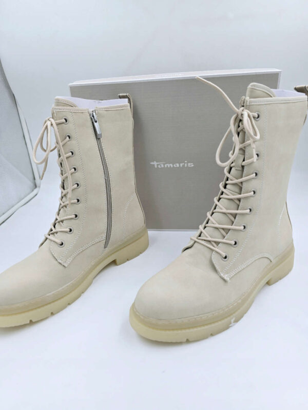 Damskie botki skórzane nubuk beżowe TAMARIS R.41 TA63EL