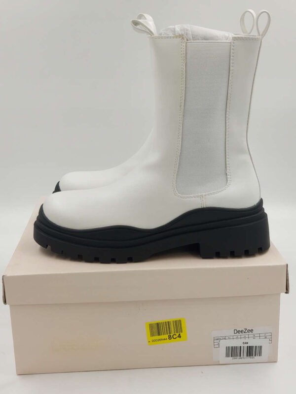 DeeZee botki białe na platformie R.40 DE43S