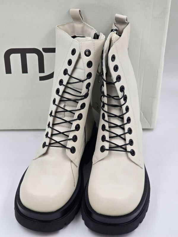 Damskie buty botki ze skóry naturalnej białe MJUS R.40 MJ12W