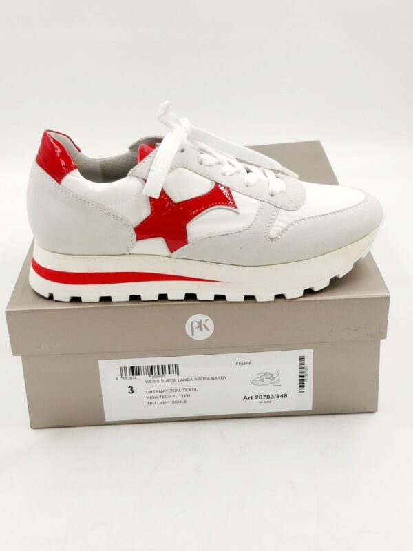 Sneakersy damskie białe PEER KAISER biało czerwone R.35,5 PE53D