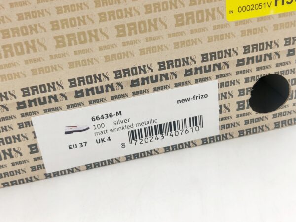 Damskie czółenka skórzane srebrne Bronx loafers R.37 BR83F