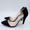 Damski szpilki czarne czółenka na obcasie Suredelle R.38 su76