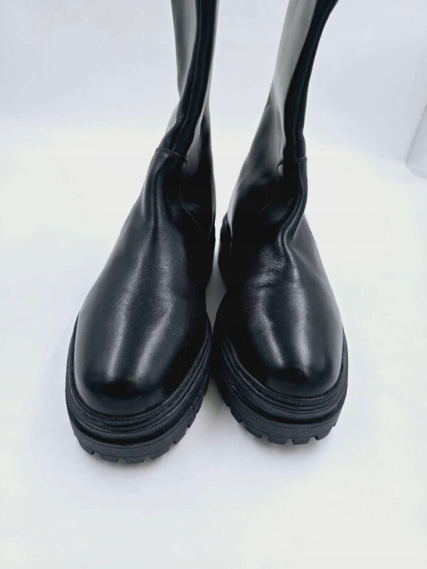 WALK London Damskie botki na platformie skórzane czarne R.41 WA23F