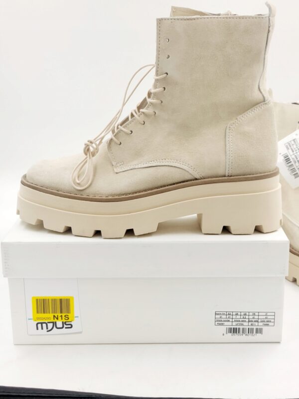 Buty ze skóry zamszowej beżowe na zamek MJUS R.41 MJ88L