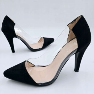 Damski szpilki czarne czółenka na obcasie Suredelle R.38 su76