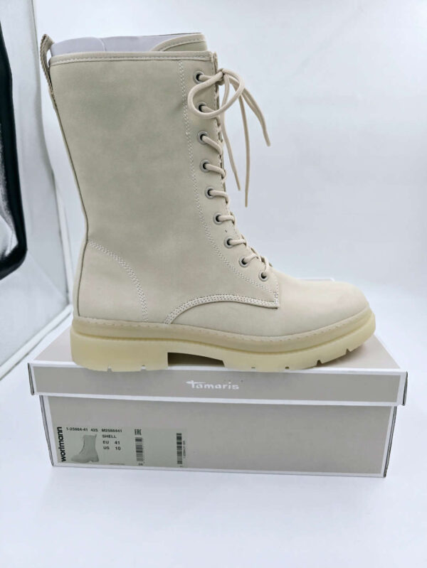 Damskie botki skórzane nubuk beżowe TAMARIS R.41 TA63EL