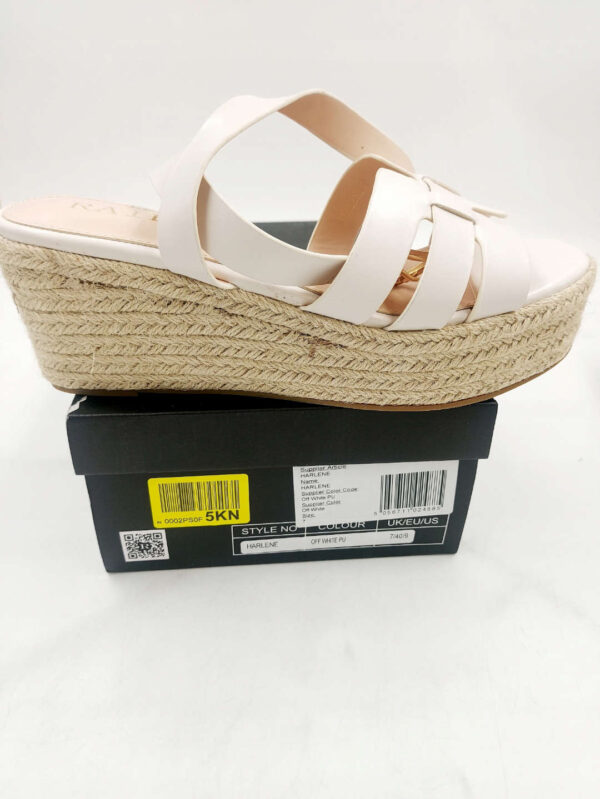 Białe sandały espadryle na koturnie RAID Wide R.40 RA63F