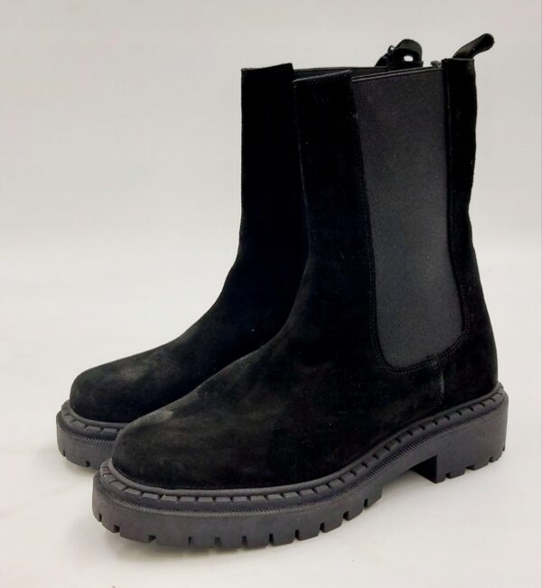 Damskie botki zamszowe na platformie czarne STEFANEL R.39 ST72A