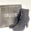 Damskie Botki na obcasie czarne CITY CHIC R.41 CH53D