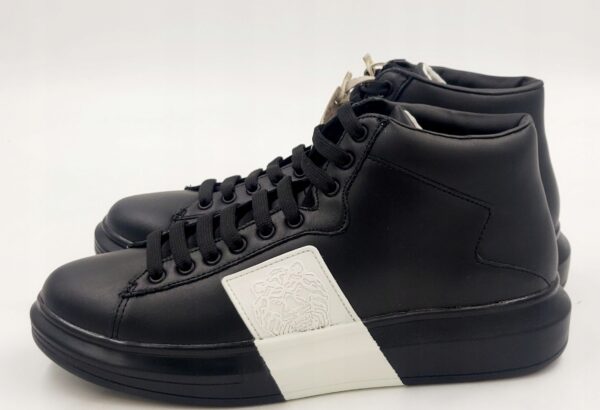 Sneakersy skórzane wysokie GUESS SOLERNO czarne R.43 GU83d