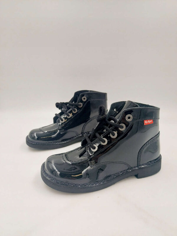Boy's Girls Kickers Kick Hi Zip Patent R.37/36 KI97P