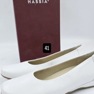 HASSIA  damskie skórzane mokasyny białe  czółenka  R.41/42  HA64U