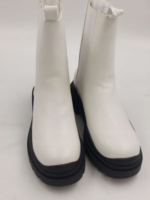 DeeZee botki białe na platformie R.40 DE43S