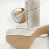 Sandały na obcasie srebrne Steve Madden R.41 ST4S
