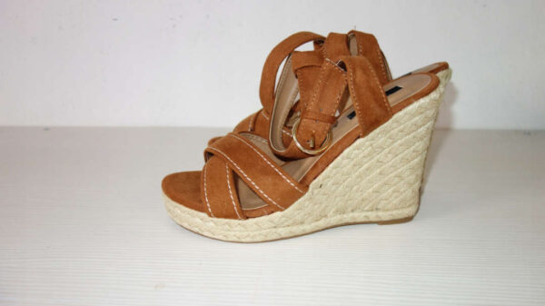 Espadryle na koturnie brązowe ONLY R.37 ON90W
