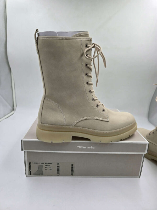 Damskie botki skórzane nubuk beżowe TAMARIS R.41 TA63EL