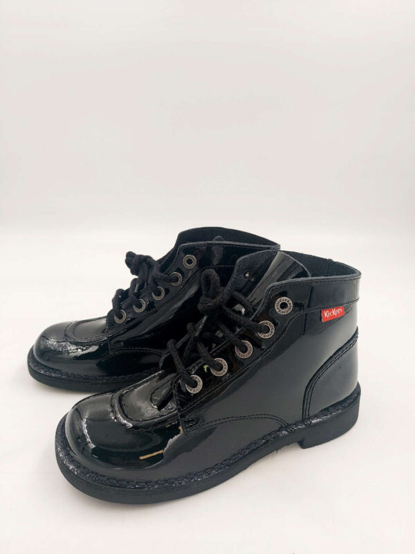 Boy's Girls Kickers Kick Hi Zip Patent R.37/36 KI97P