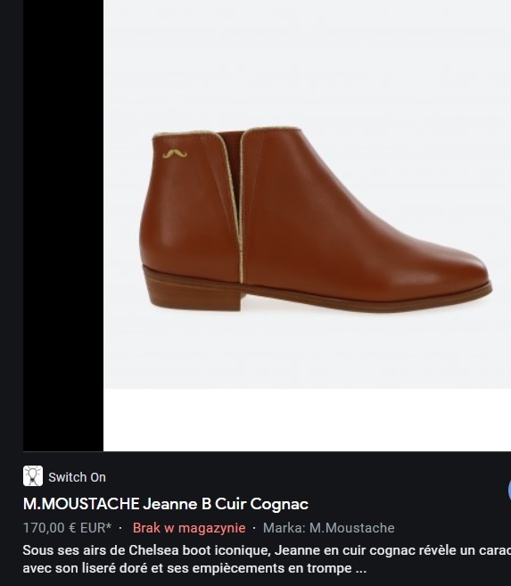 M. Moustache Jeanne B botki skórzane R,39 MM58L