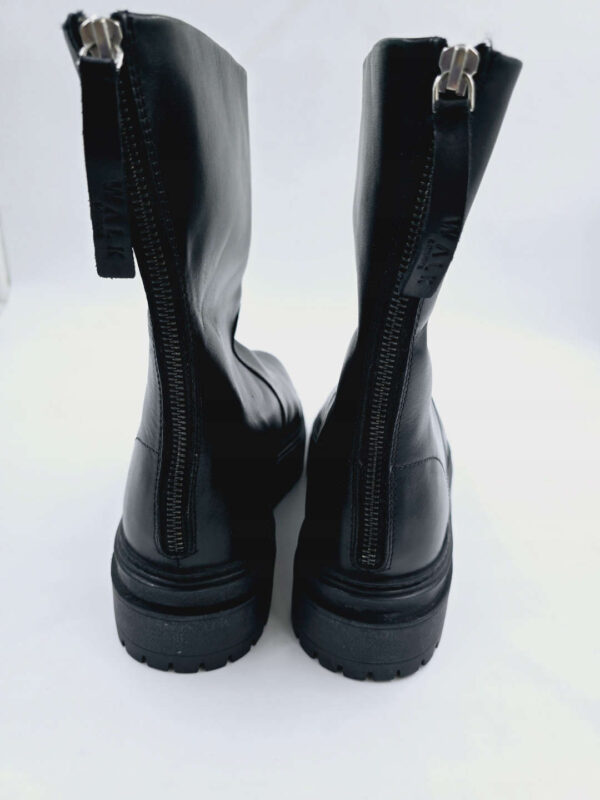 WALK London Damskie botki na platformie skórzane czarne R.41 WA23F