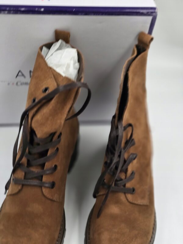 Damskie botki zamszowe brązowe wiązane ANDRE R.41 AN73R