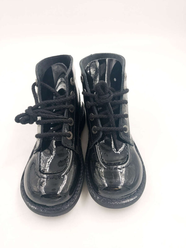 Boy's Girls Kickers Kick Hi Zip Patent R.37/36 KI97P
