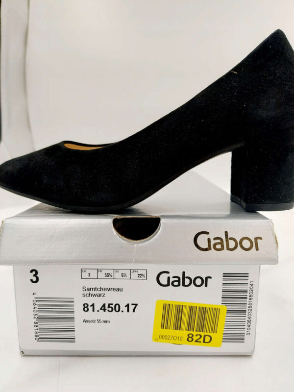 Gabor skórzane czółenka czarne R.35,5 GA02S
