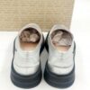 Damskie czółenka skórzane srebrne Bronx loafers R.37 BR83F