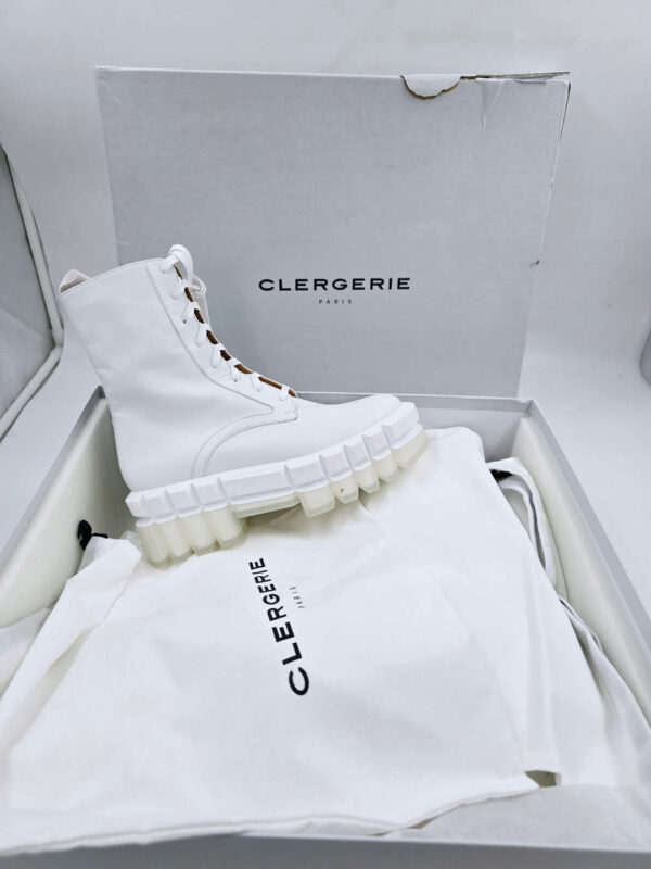 Botki białe na platformie CLERGERIE PARIS R.36 CL94F